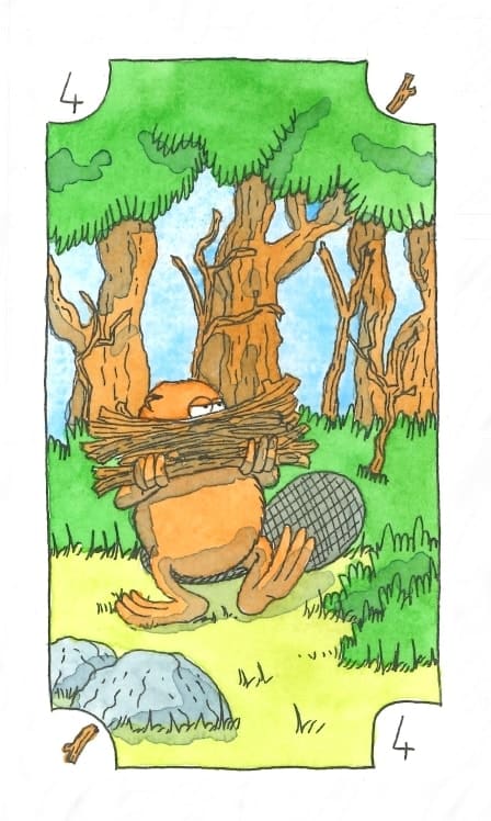 Tarot de Marseille — Quatre de bâton