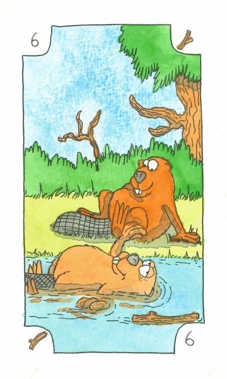 Tarot de Marseille — Six de bâton